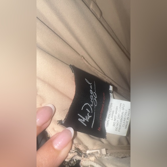 Mac Duggal Beige Sequin Dress - Picture 8 of 9